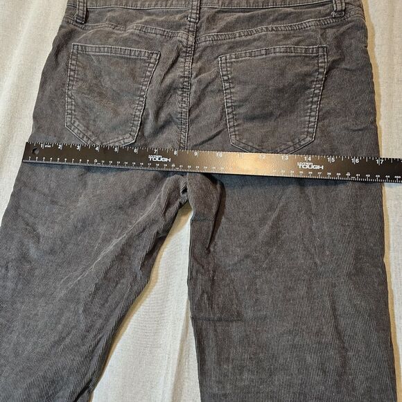 Current/Elliott Corduroy The Kick Jean Cropped in Washed Black Frayed Hem Sz 27 - Picture 7 of 12
